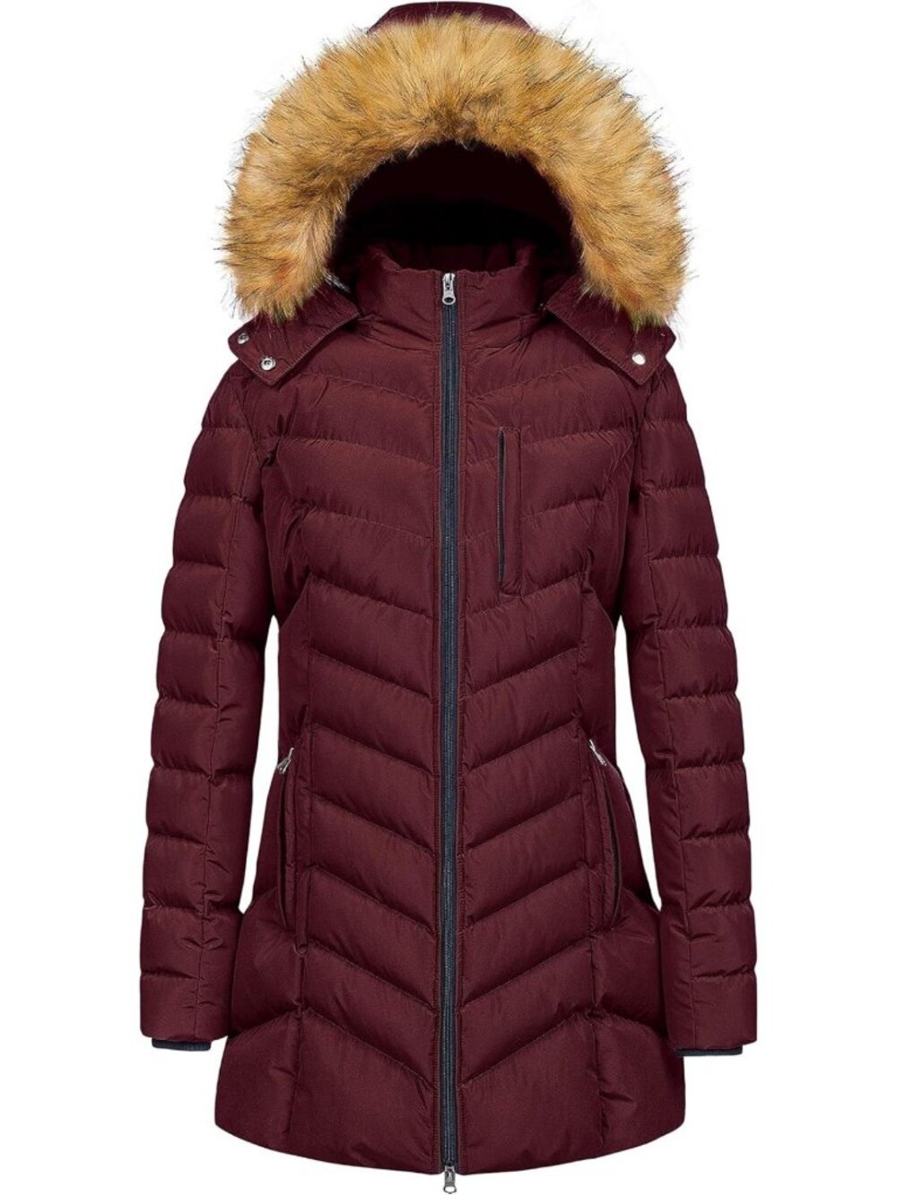 Cozy Waterproof Hooded Winter Puffer Coat - Warm Long Parka for Women